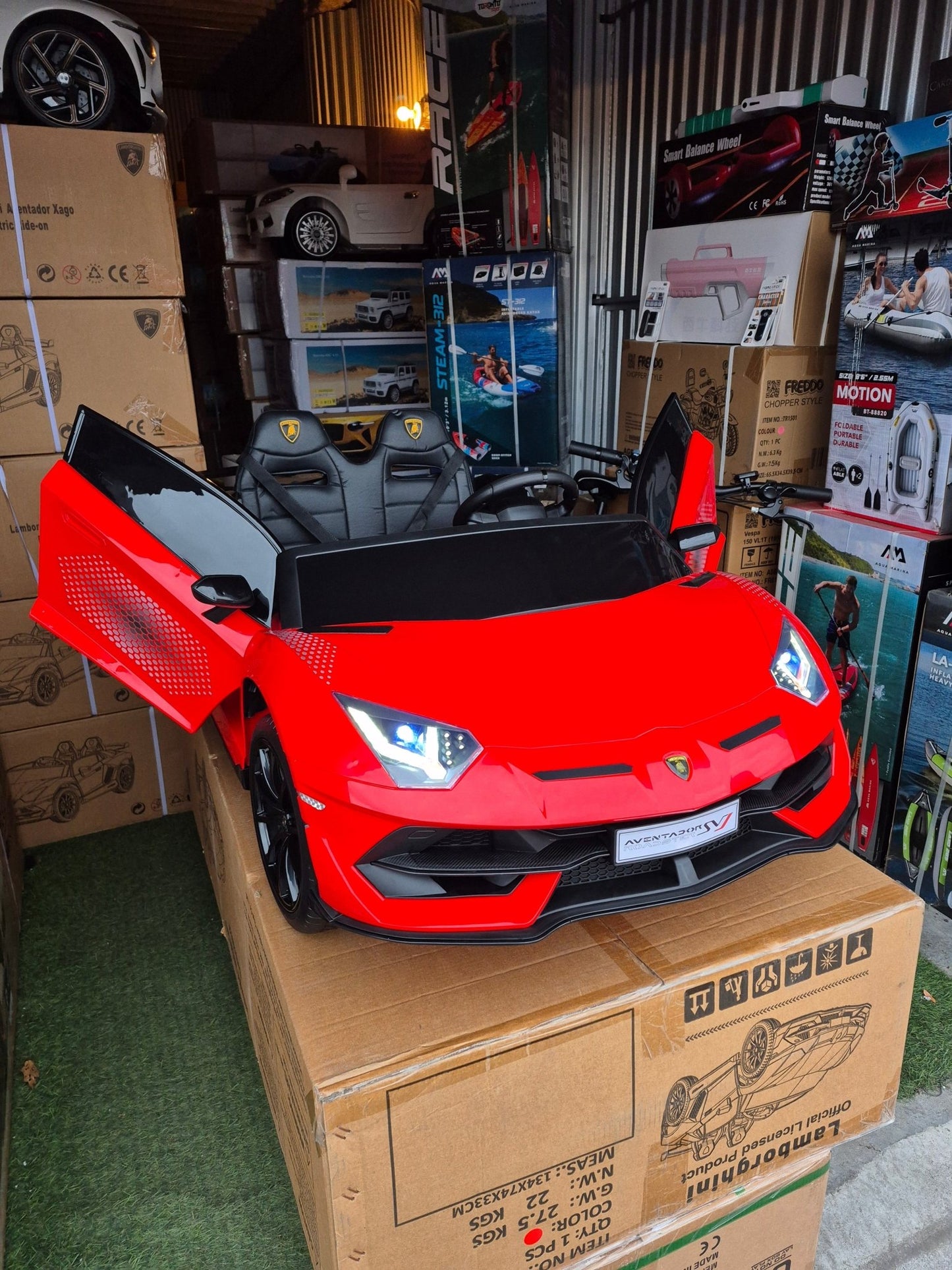 2026 Lamborghini Aventador SVJ 24V XL 2 Seater Kids Ride On Car with Remote Control - Couch Potato