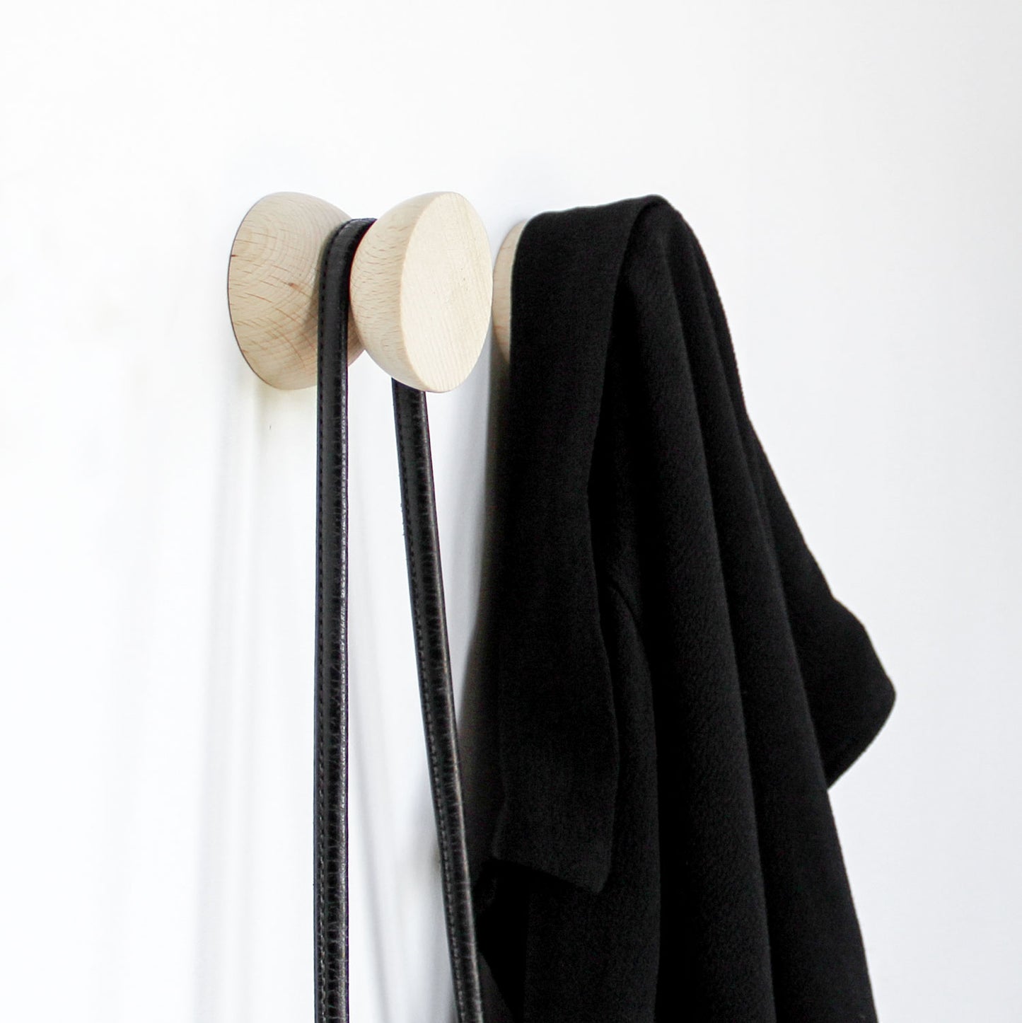 Geometric Beech Coat Hook - Set of 3 - Couch Potato