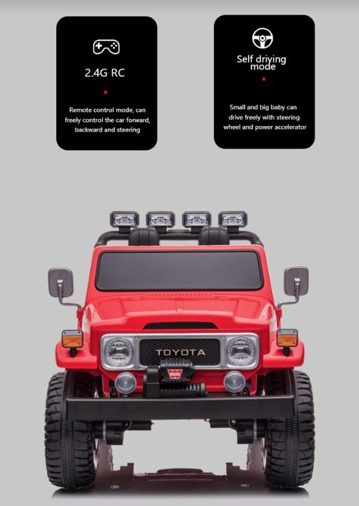 2026 24V Toyota FJ - 40 2 Seater Kids Ride On Car with Remote Control DELUXE - Couch Potato