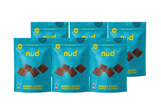 Cacao Banana Crisps, 6 x 66g - Pack - Couch Potato