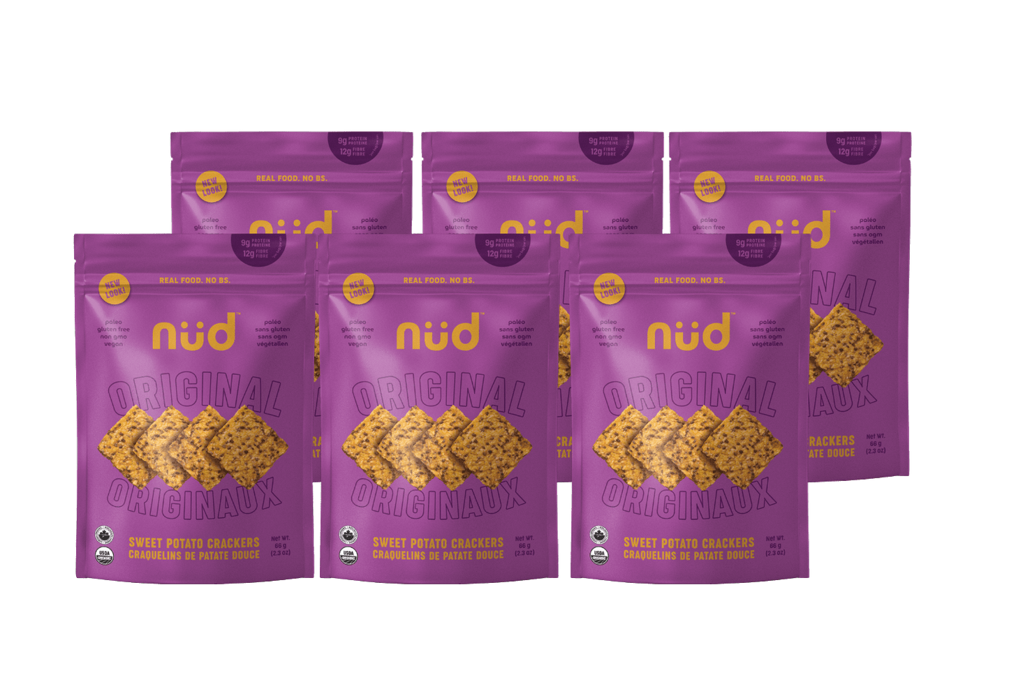 Original Sweet Potato Crackers, 6 x 66g - Pack - Couch Potato